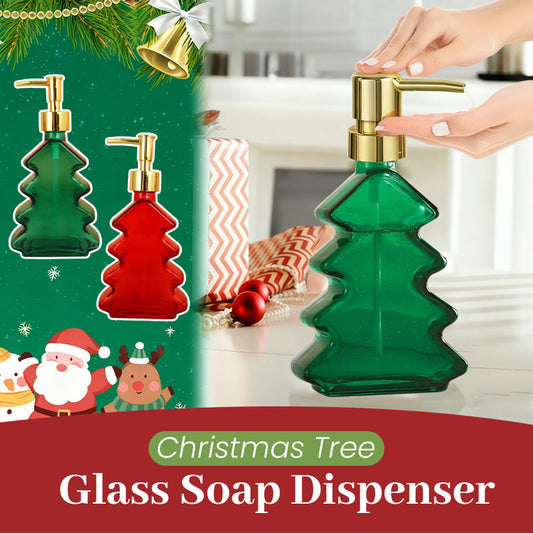 🎄 Christmas Tree Glass Soap Dispenser