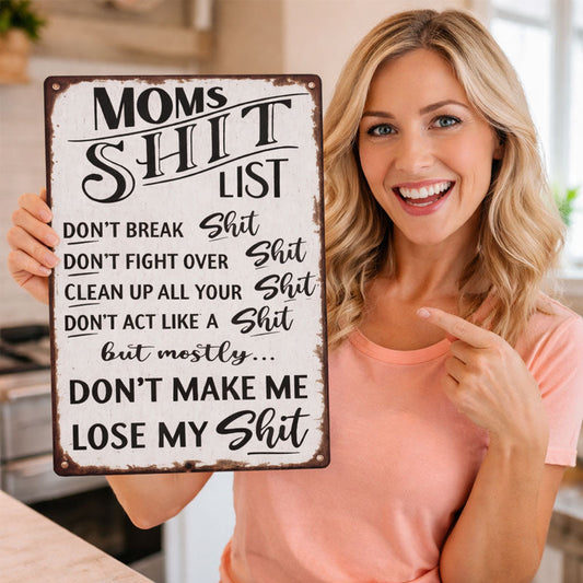 "Mom’s Master List" Statement Sign 👸 — A Witty Tribute to the Real Boss of the House